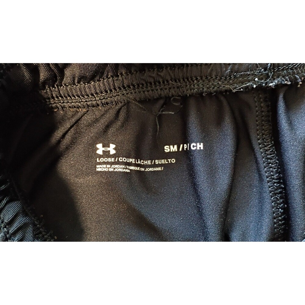 Under Armour Men's Gym & Training Athletic Shorts Loose Fit Drawstring, Black S - Picture 3 of 4